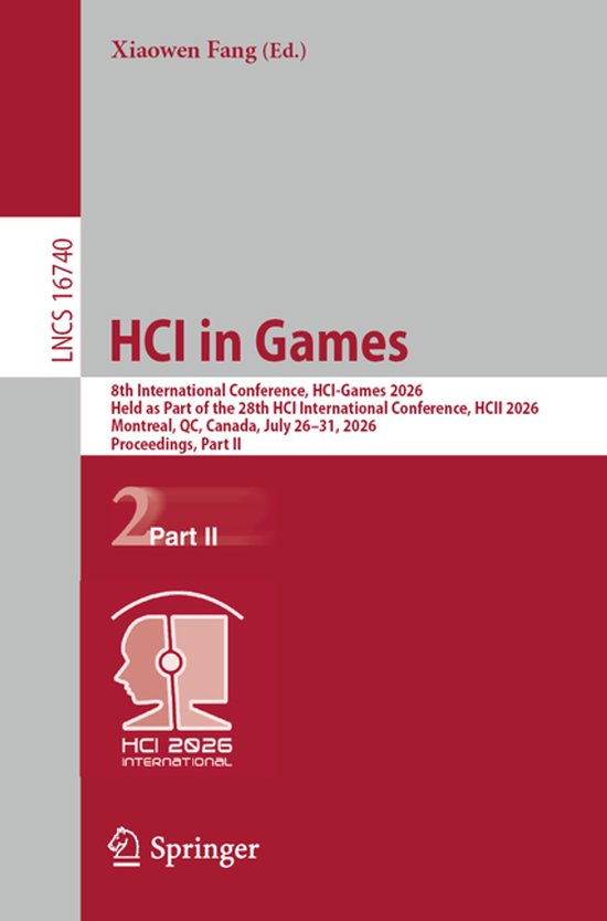 Lecture Notes in Computer Science16740- HCI in Games - cover