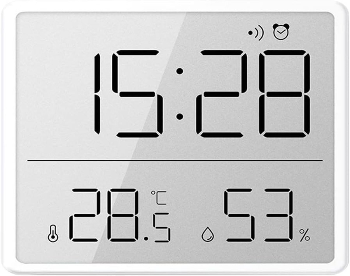 Digitale Wekker - LCD - Temperatuur- en Vochtigheidsmeting - Magnetisch Ontwerp - Voor Thuis en Studenten