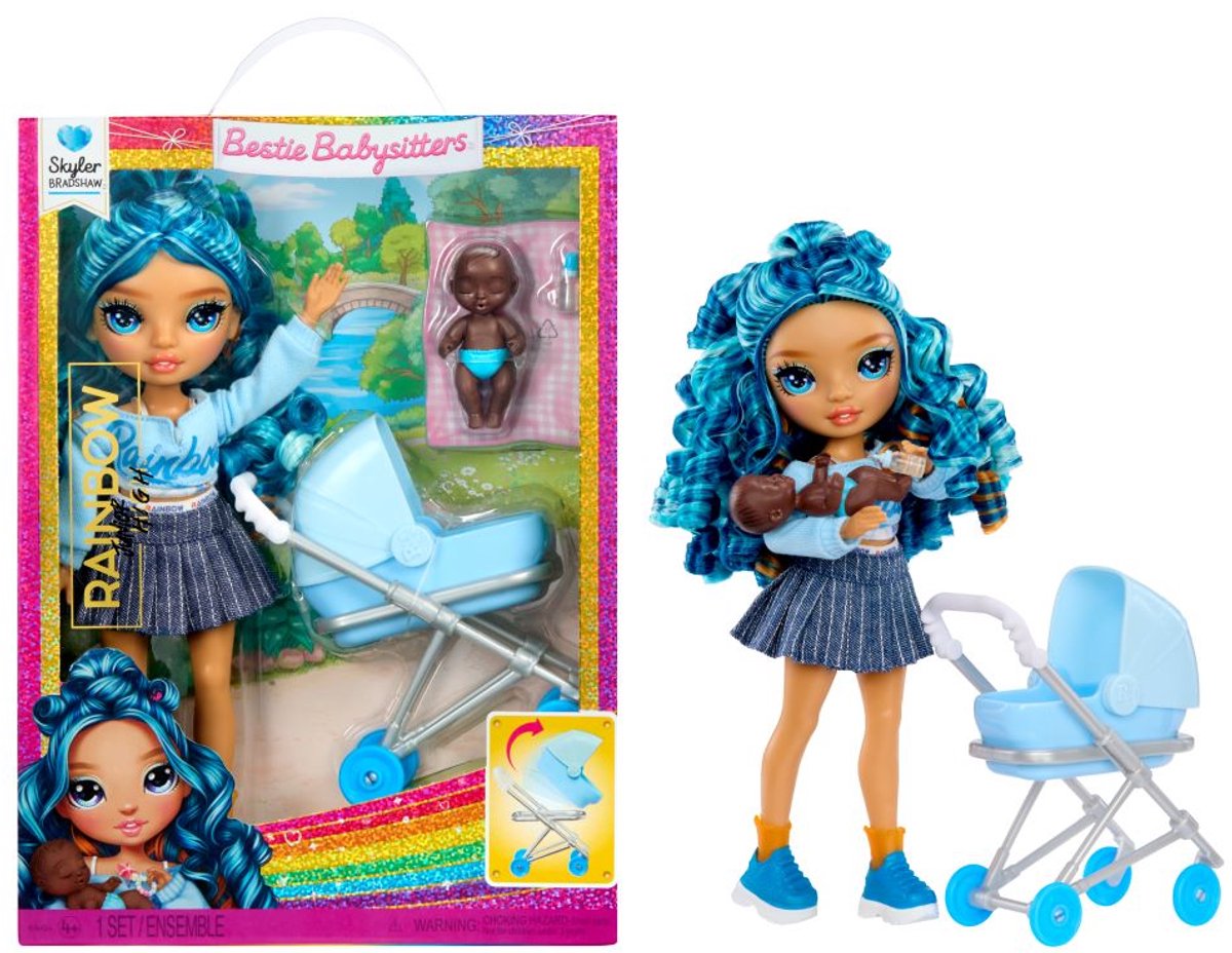 Rainbow High Jr. High™ Bestie Babysitters™ – Skyler Bradshaw, modepop van 23 cm
