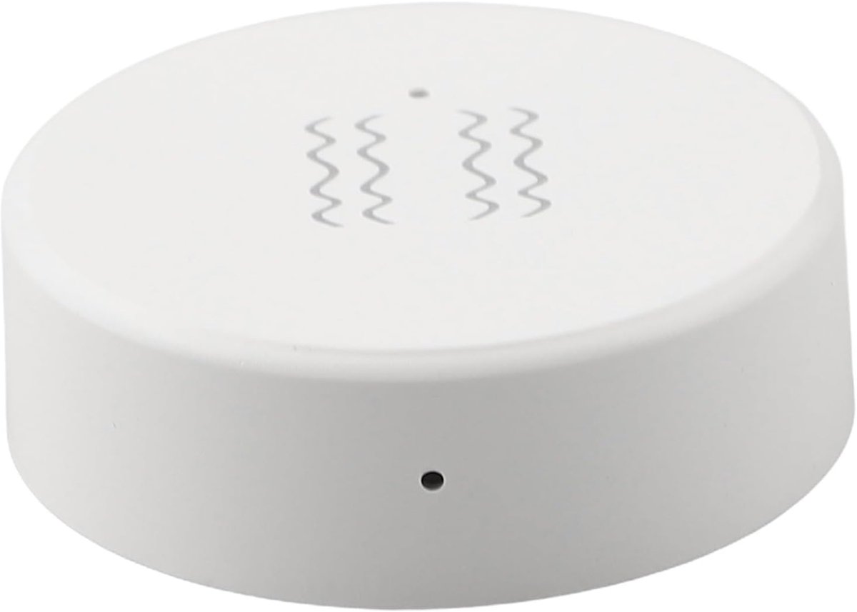 Vibratie Sensor - Glasbreukmelder Bewegingsmelder - Huisbeveiliging - Instelbare Gevoeligheid - 5 x 5 x 2 cm - Wit