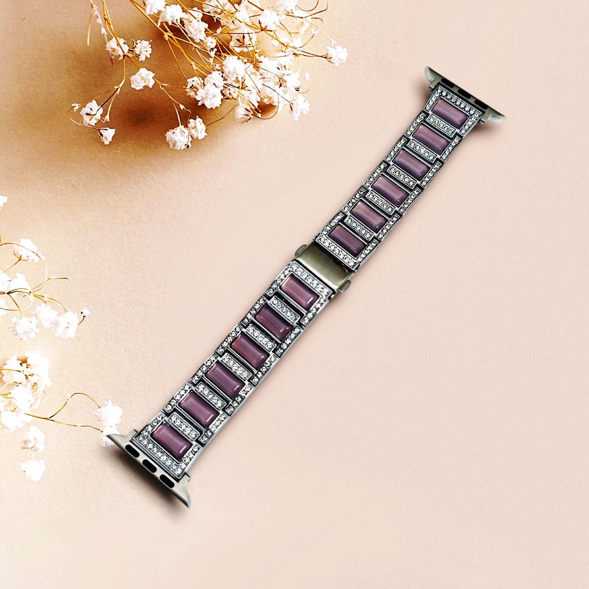 Luxe Strass Horlogebandje met Edelstenen Geschikt voor Apple Watch - 38/40/41mm
