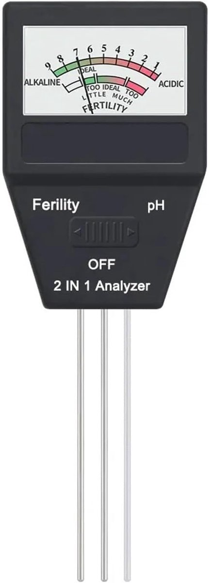 Bodemvochtigheidsmeter - PH Tester - Planten Verzorgen - 2 In 1 - 9 cm sonde - Groen