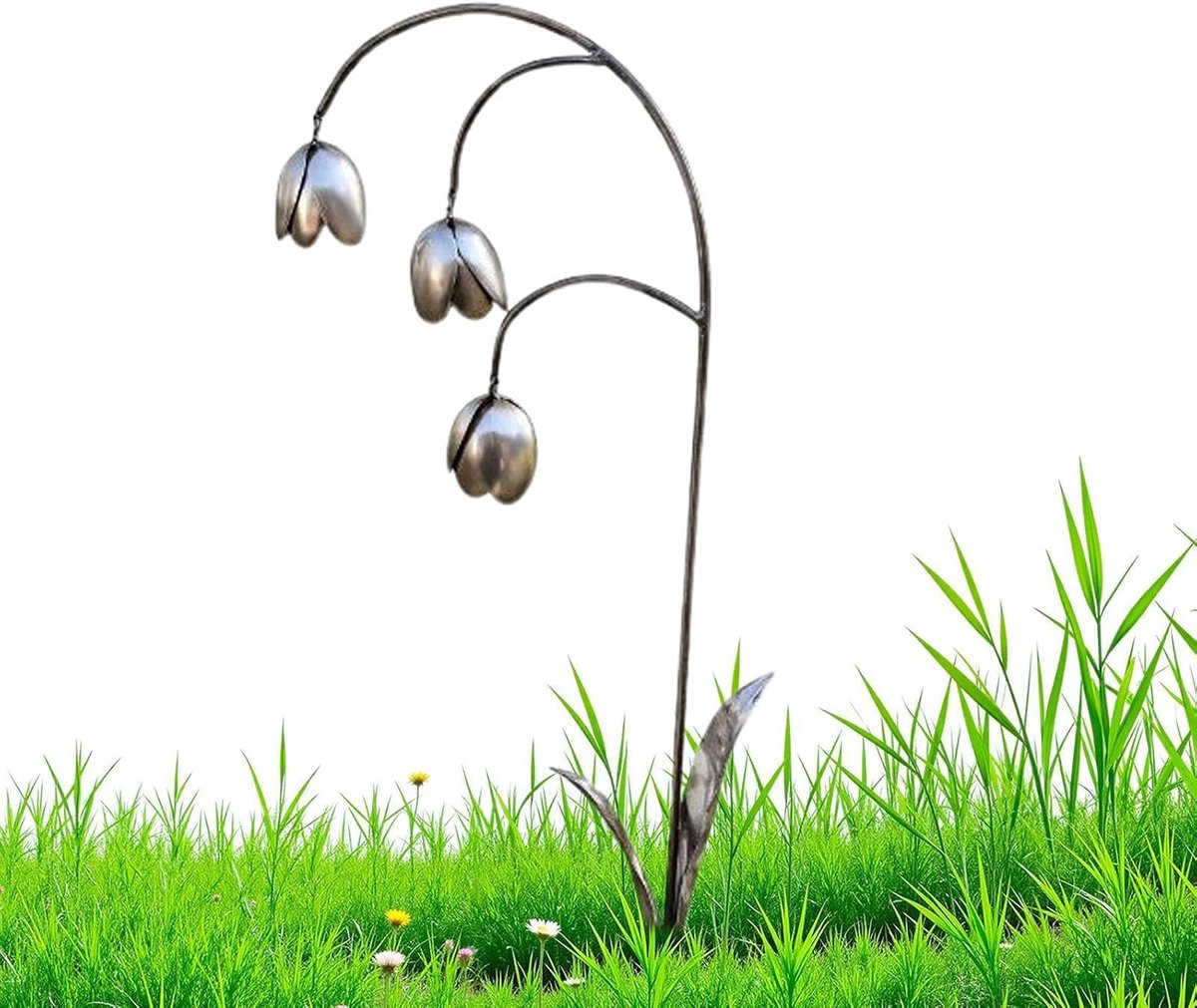 Tuinbeelden Bloemenpalen - Buitendecoratie Sier - Tuin Verfraaien - Weerbestendig Metaal - 42 cm Lengte - Metaal