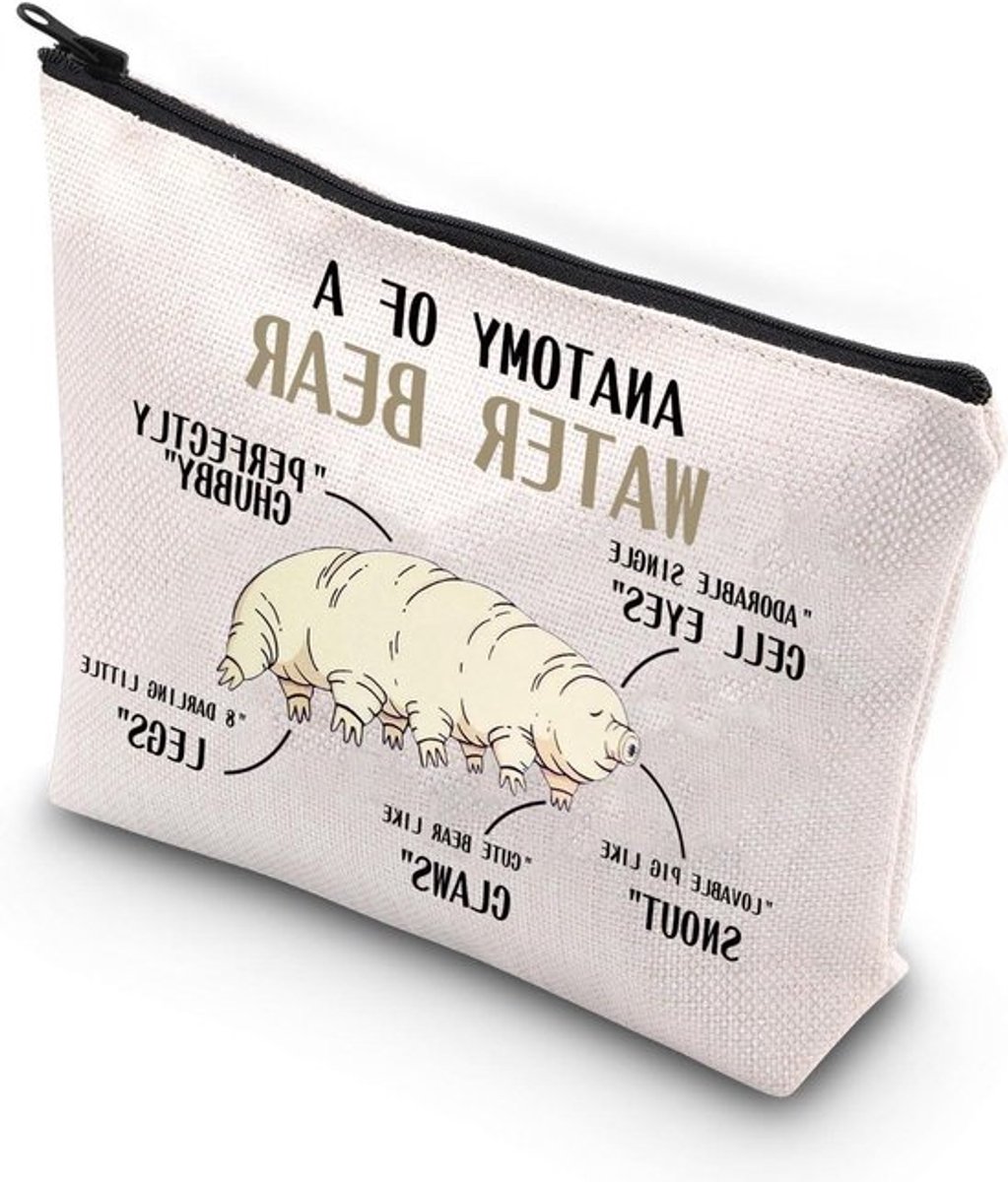 Tas Allecto Plus luxueuze make-up met Tardigrade-print | Biologie