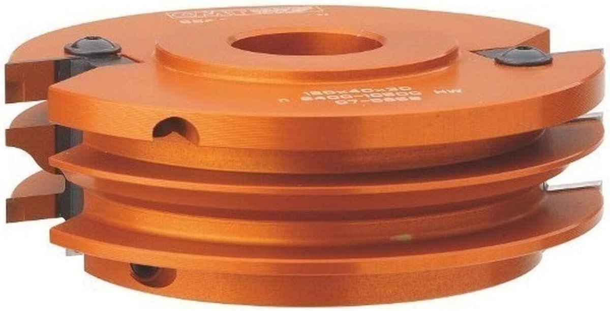 Meubeldeurprofielfrees - Deurfrees Freesbit - Deuren Frezen - Eéndelige Frees - 120x40x40 mm - Oranje