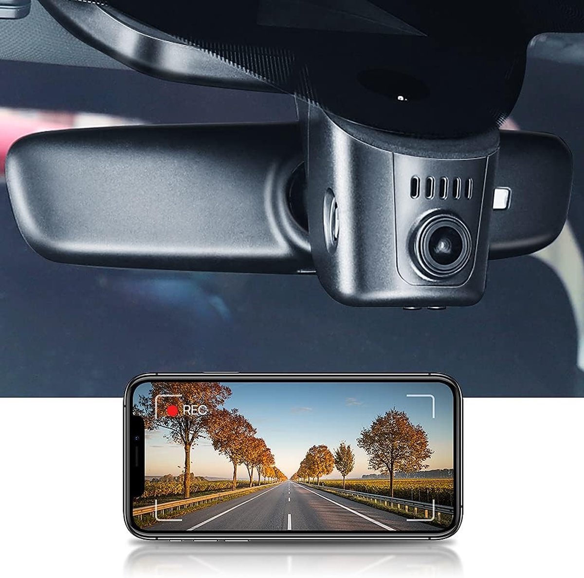 Dashcam - PC+ABS - 4K Videokwaliteit - Ingebouwde Wifi - Voor Audi Model A