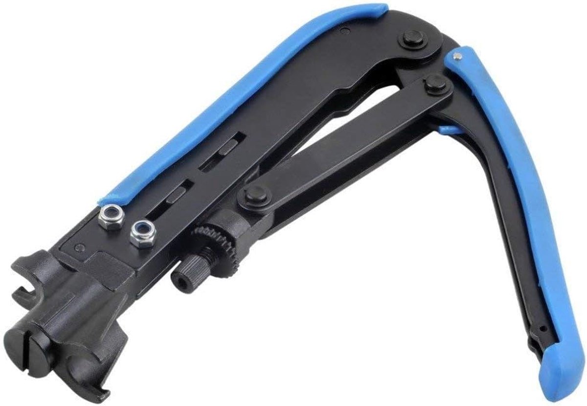 Coax Kabel Crimper - Netwerk Tang - Kabel Installatie - Universele Compatibiliteit - RG59/6/11 - Zwart