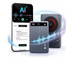 BP® AI Voice Recorder - 64GB - AI Dictafoon - Transcriptie & Samenvattingen - Audio Recorder - Bluetooth App - Mindmaps