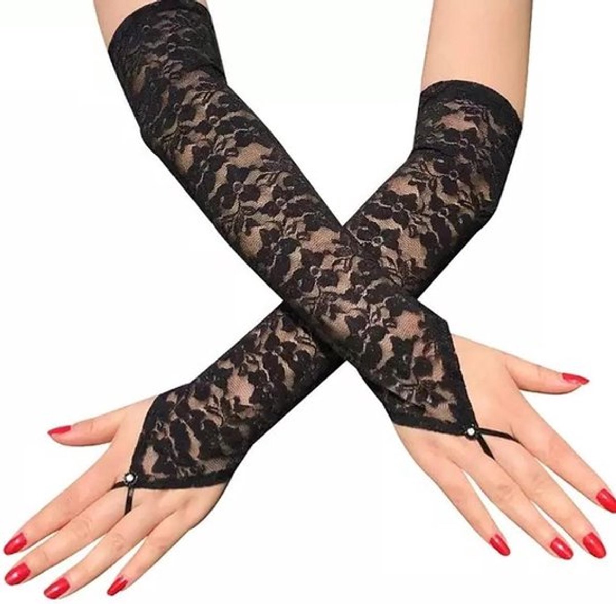 Dames handschoenen Allecto Plus met kant