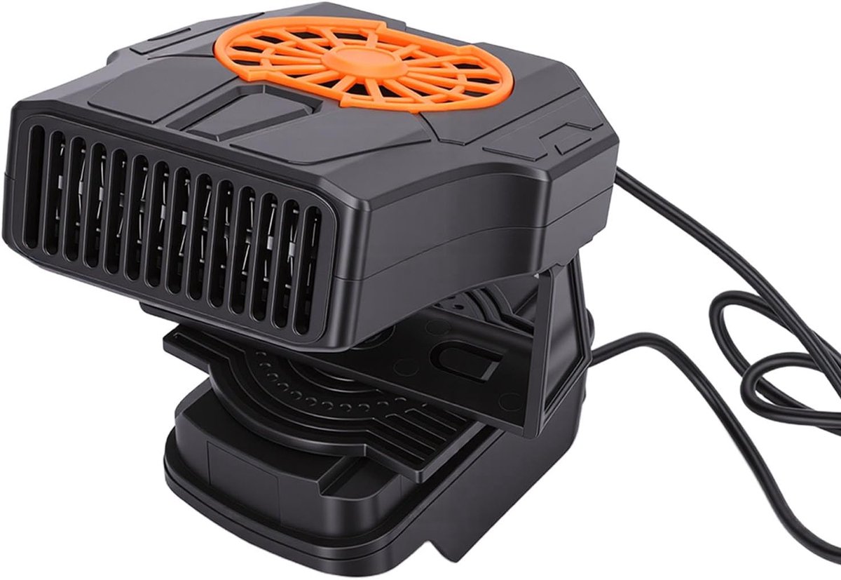 Draagbare Heater - Compacte Verwarmer - Werkplaats Verwarmen - Draai- en Kantelbaar - 15x12x10 cm - Zwart