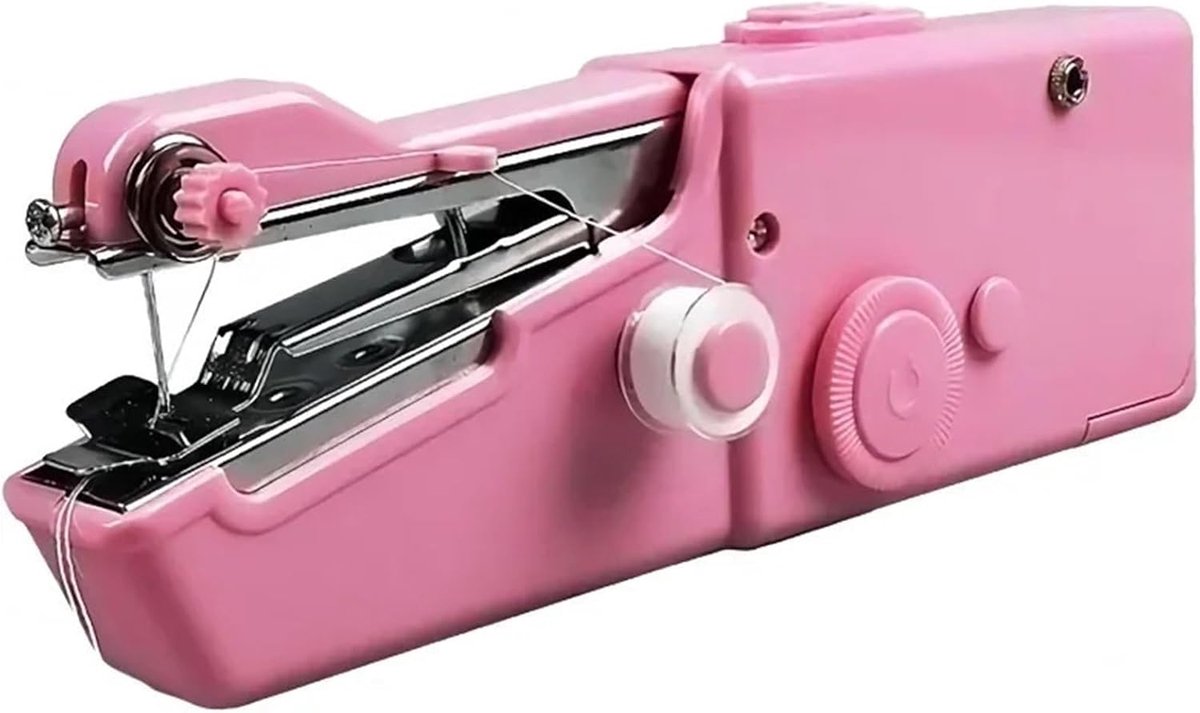 Naaimachine Handheld - Draagbaar Elektrisch - Kleding Repareren - Automatische Steekcontrole - 21 cm Lengte - Roze