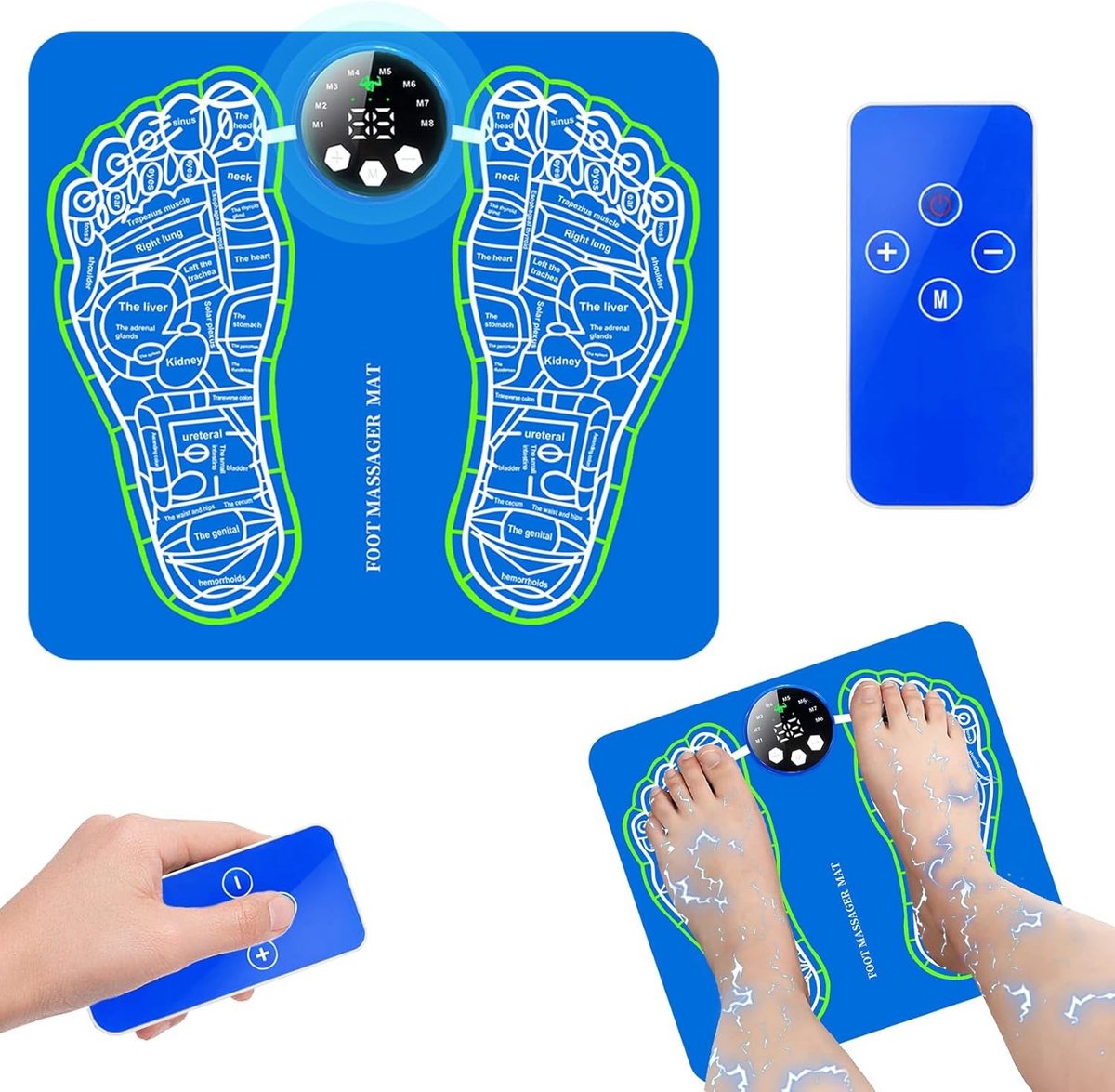 Voetmassageapparaat - Duurzaam Yogamatmateriaal - Antislip en Zweetafstotend - Voor Thuisgebruik