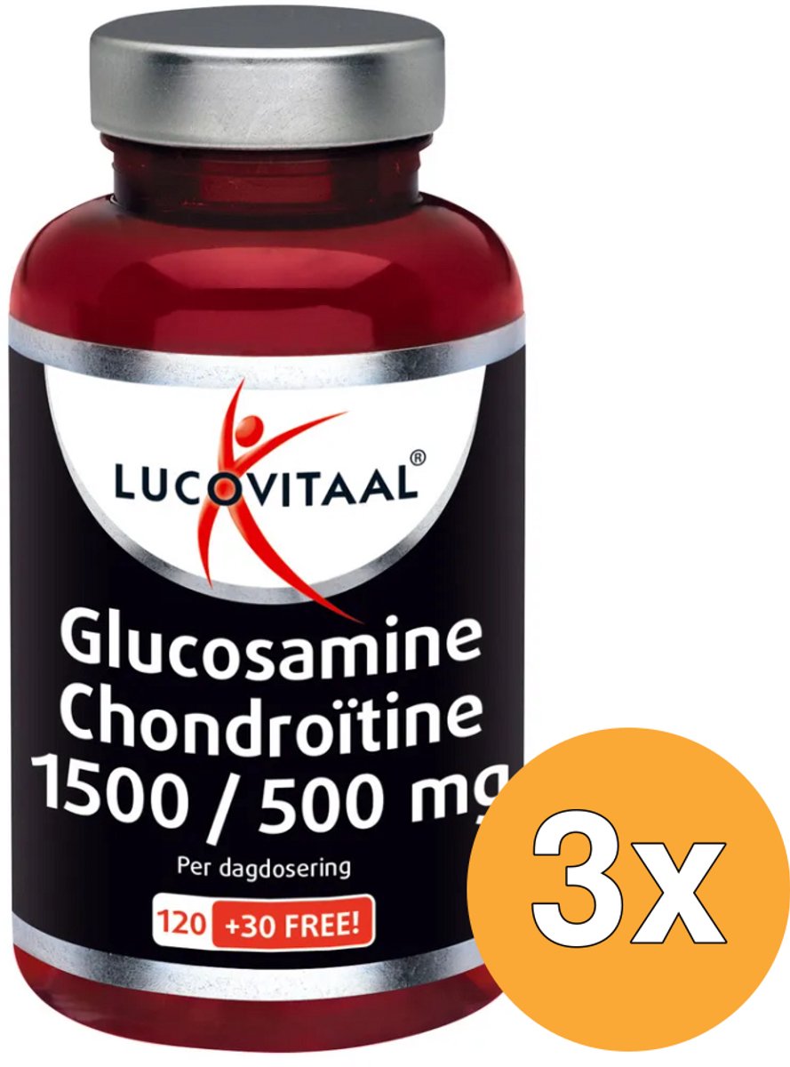 3x Lucovitaal Glucosamine Chondroïtine (150 tabletten)