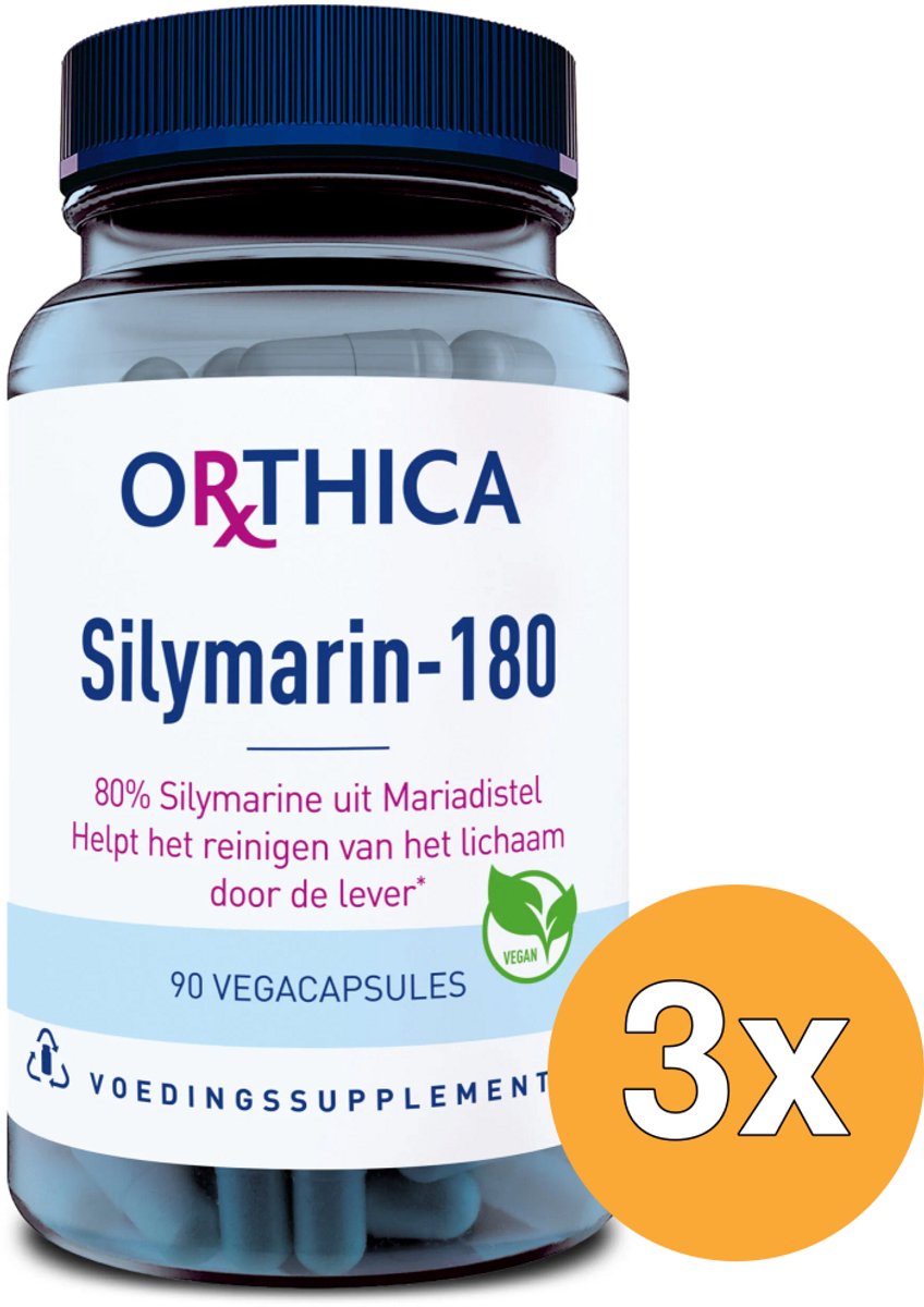 3x Orthica Silymarin-180 (90 vega capsules)