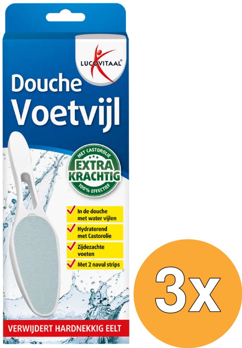 3x Lucovitaal Douche Voetvijl (1 stuk)