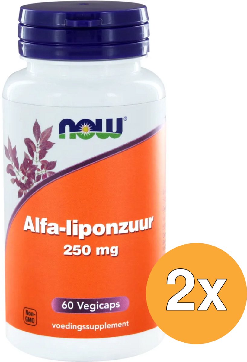 2x Now Alfa-liponzuur 250 mg (60 vega capsules)