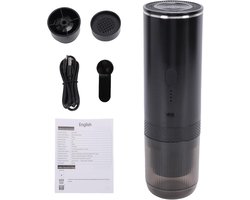 Draagbaar Koffiezetapparaat - Compacte Machine - Koffie Zetten - Dubbele Functionaliteit - 7500mAh Batterij - Zwart