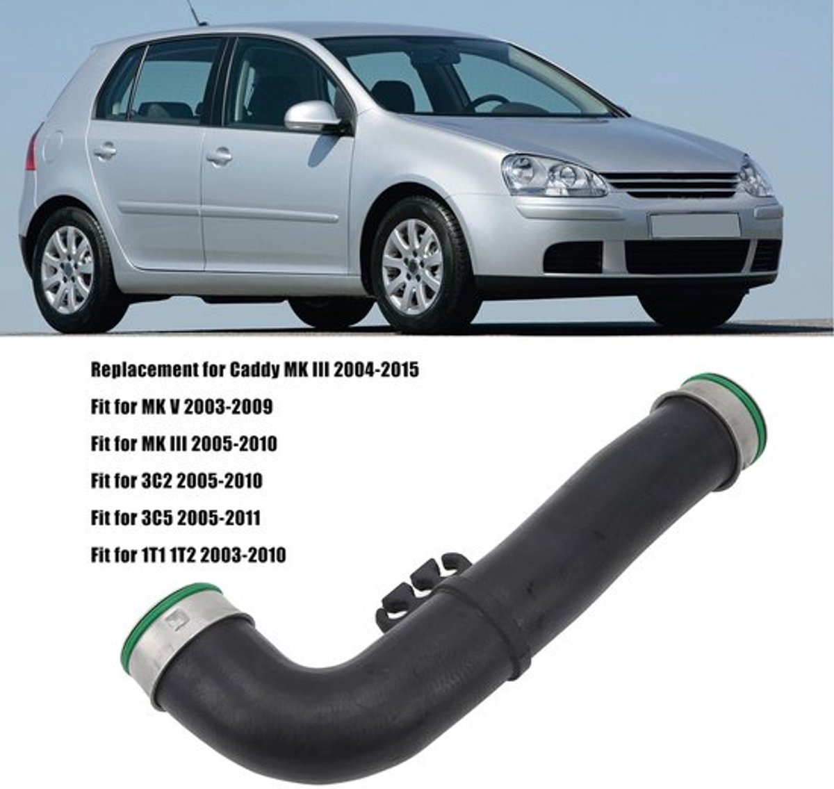 Allecto - Intercooler Turbo Slang - Vervangingspijp voor Turbocharger - Rubber