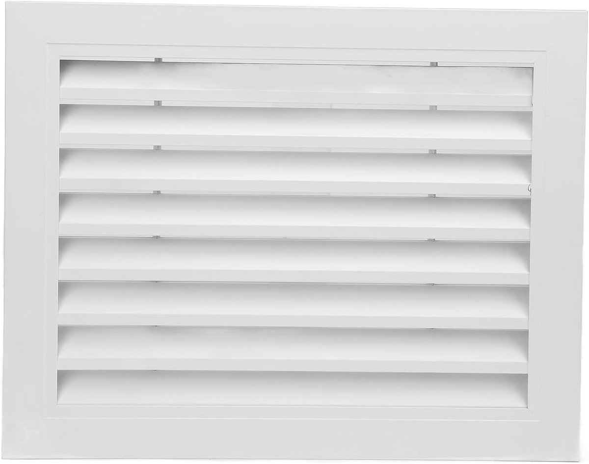 Ventilatierooster Vierkant - Luchtventiel Afdekking - Ventilatie Verbeteren - Roestvrij Aluminium - 400x300mm - Mat Zwart