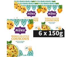 Al’Fez Moroccan Spiced Couscous - 6 x 200 gram - Marrokaanse Kruiden - Vegan Salade - Voordeelverpakking