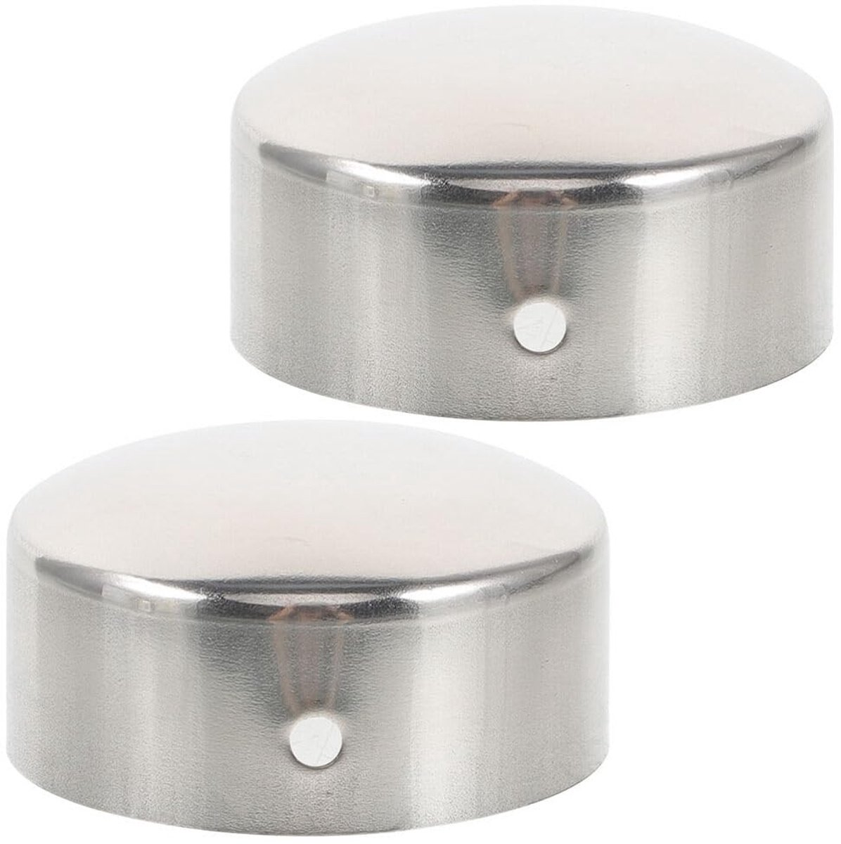 Leuning Eindkappen - Metaal Kap - Trappen Afwerken - Roestvrij Staal - 6 cm Breed - Zilverkleurig
