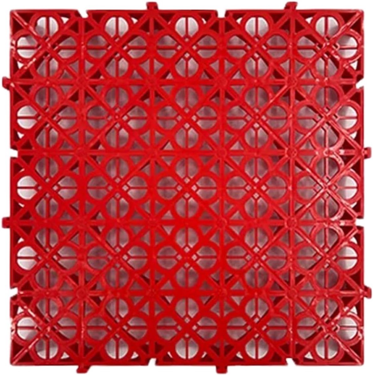 Drainagetegels Vloer - Modulaire Matten - Veilig Werken - Sneldrogend Ontwerp - 40 x 40 cm - Rood