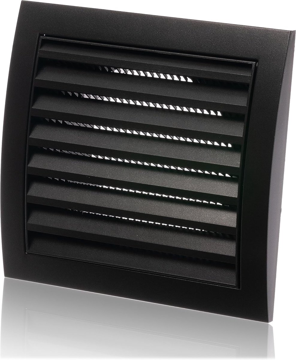 Ventilatie Rooster - Afdekking Ventilatiekanaal - Luchtstroom Verbeteren - Insectenwerend Gaas - Ø 100mm - Antraciet