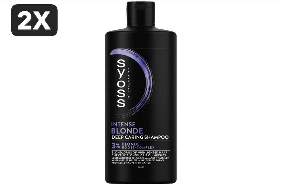 2 x Syoss - Shampoo - Intense Blond - 440ml