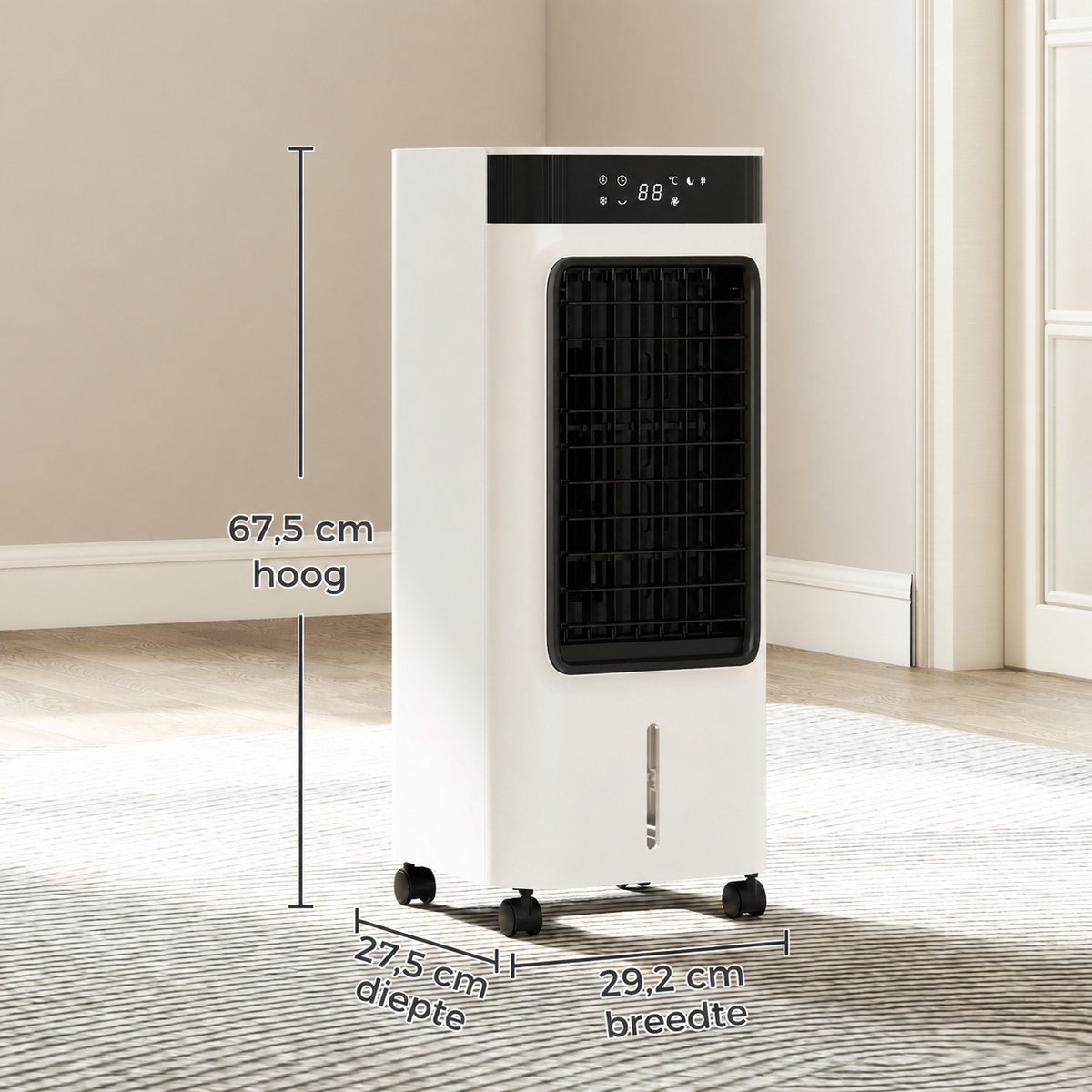 Sogiol - 3-in-1 verdampingsluchtkoeler - Mobiele Airco - met Afstandsbediening & 12-uurs Timer - ontvochtiger kleine &draagbare airconditioner — afbeelding 11