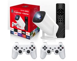 ECTEATOY® Mini Beamer - Projector - 4K Support - HD Ready 720P - 160 ANSI Lumen - Voor iOS & Android - WiFi - Thuisbioscoop - Wit