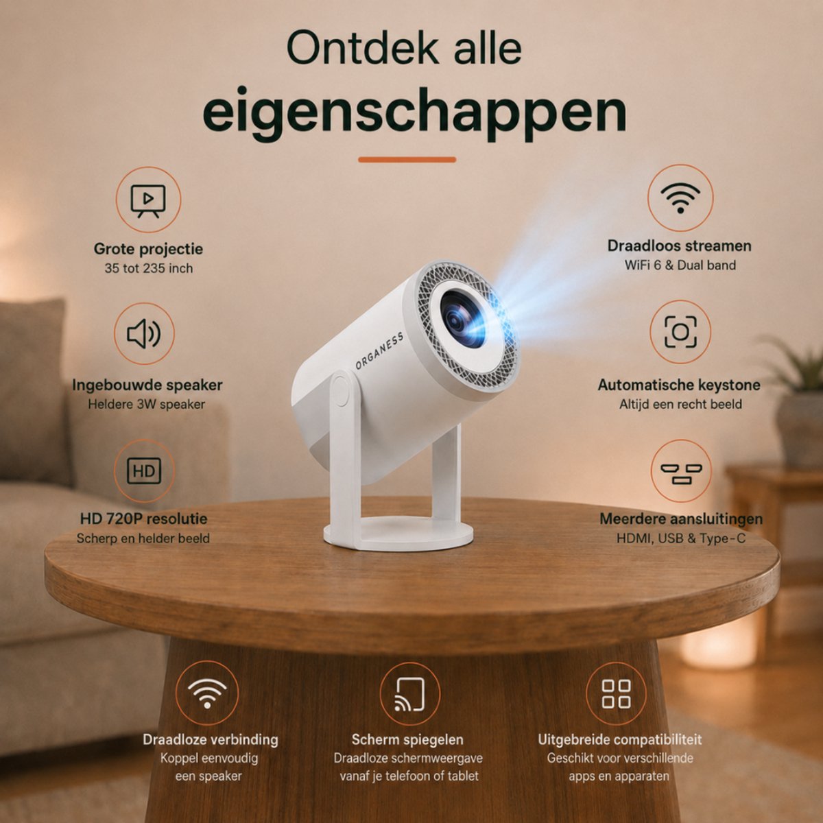 Organess Beamer - Home Cinema - 8k ondersteunend thumbnail 4