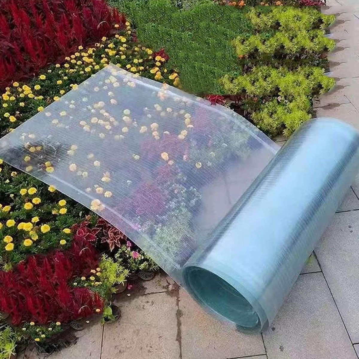 Polycarbonaat Platen - Glasvezelpaneel Dakplaten - Kas Terras Afdekken - UV Bestendig Waterdicht - 1.5x1m - Transparant