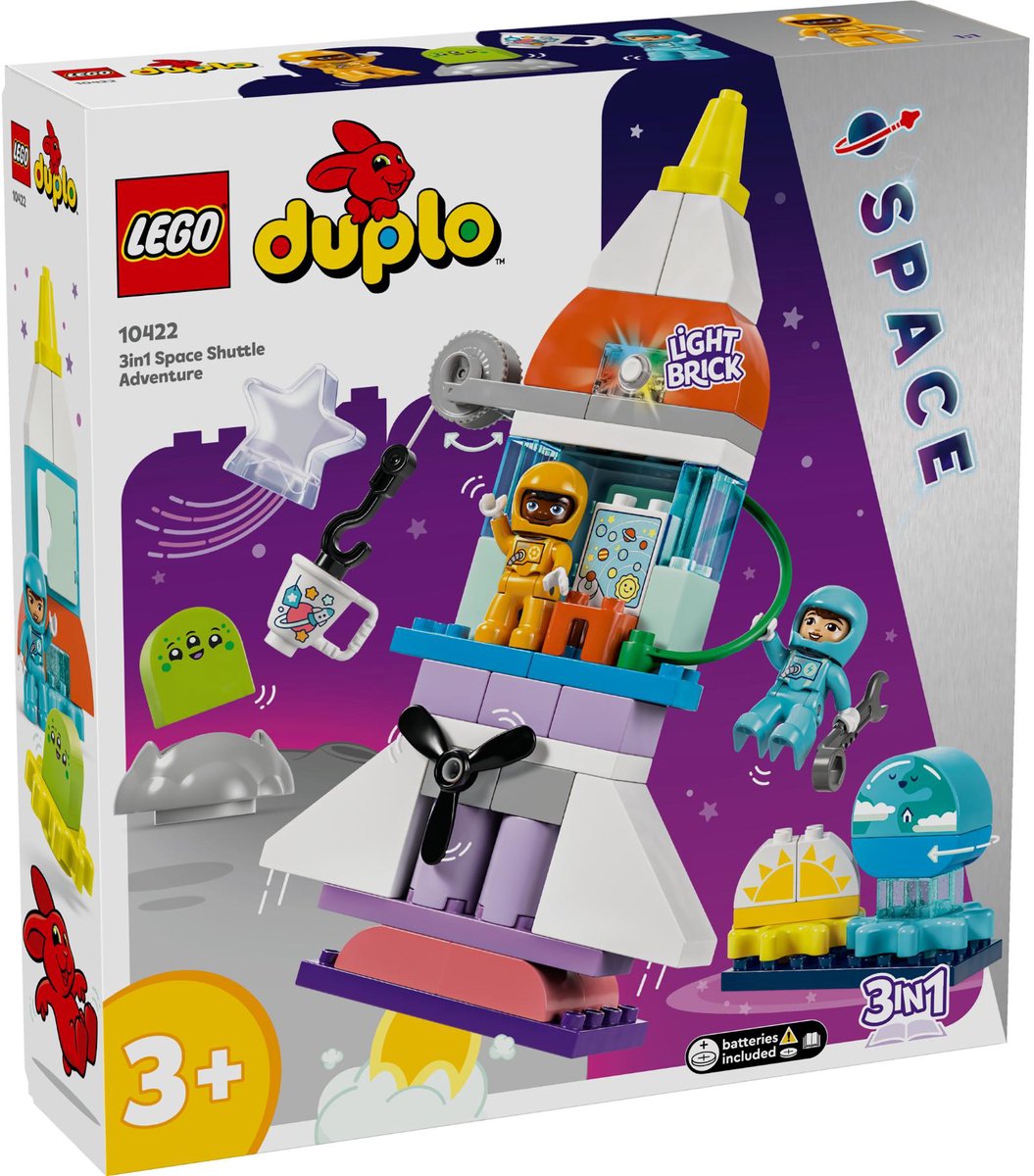 Bol.com LEGO DUPLO 3-in-1 ruimteavontuur - 10422 aanbieding