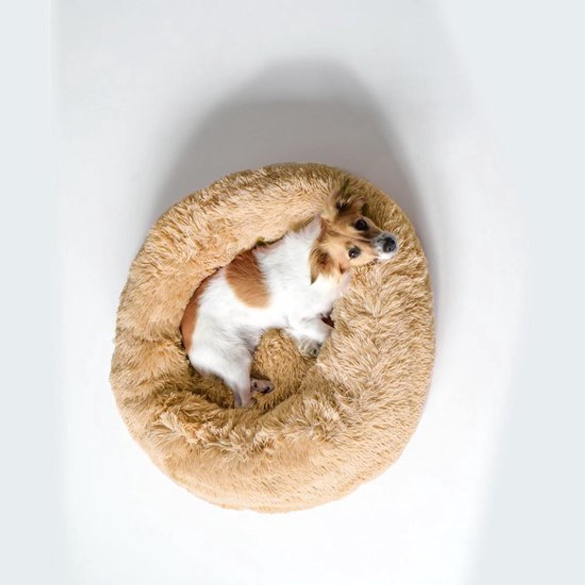 OmGoods - Dailygoody - Hondenbed Dreams - Ronde hondenslaapplaats - Vanille - Zacht