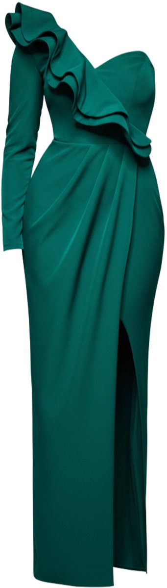 LARICA Jurk - polyester - rits - jurk Groen S