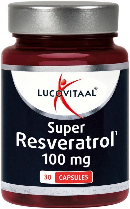 Pot Lucovitaal Super Resveratrol 100 mg, 30 capsules.