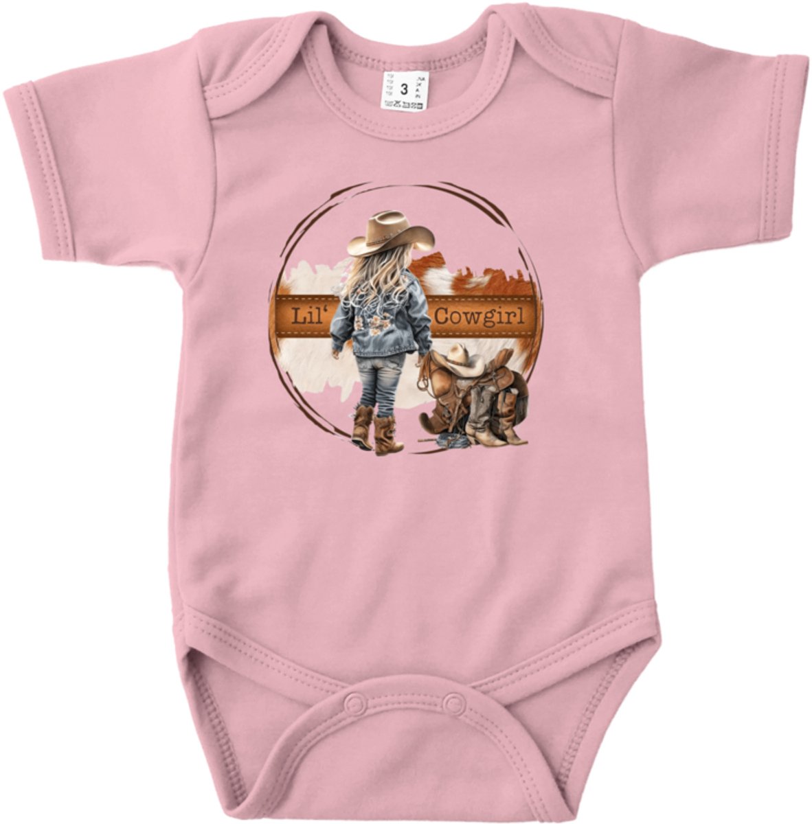 Schattige Rompertje cowgirl - Roze - 56