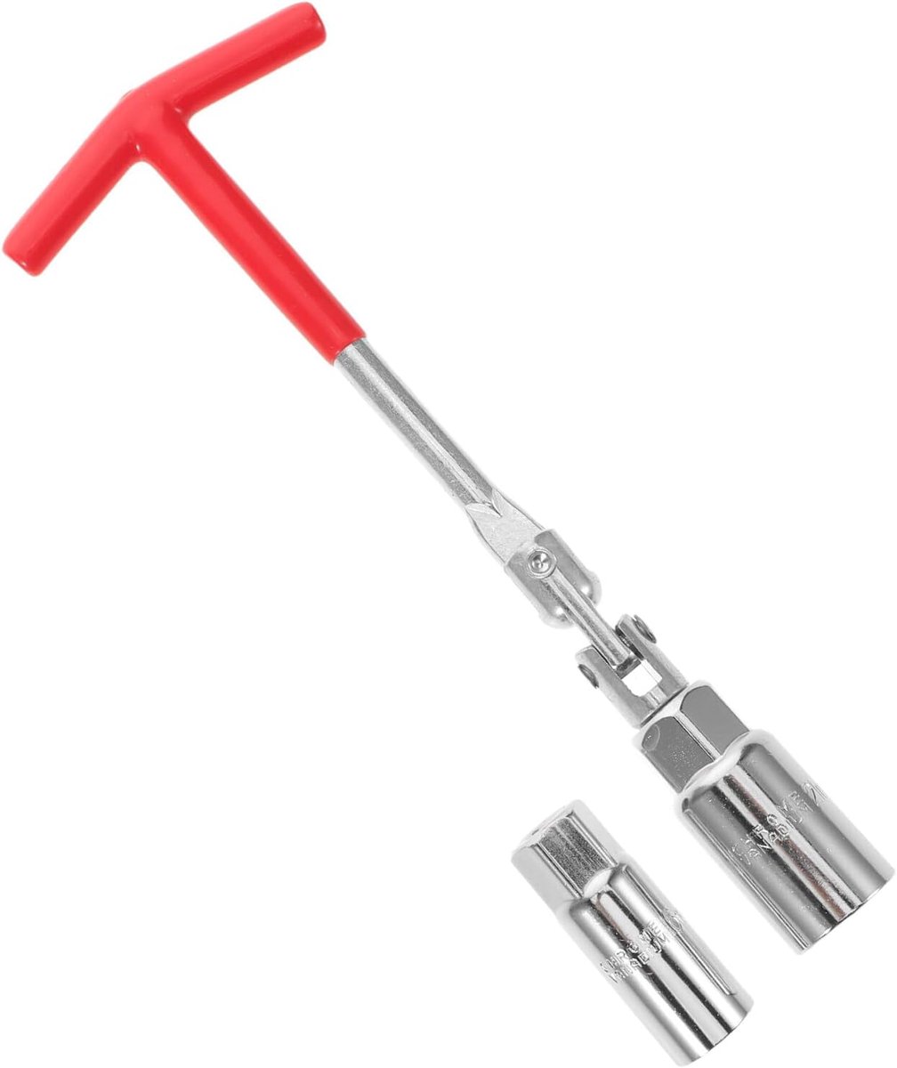 Bougiesleutel Set - T-sleutel Gereedschap - Motor Onderhoud - Duurzame Stalen Constructie - 20x8x3 cm - Diverse kleuren