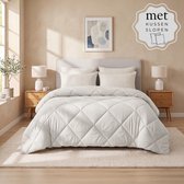 Sleep Comfy - Deluxe 2-in-1 Zomer Dekbed - 240x220 cm - Vapor Blue - met 2 Kussenslopen 60x70 cm - Dekbed zonder overtrek - Ademend & Anti Allergie - Hoesloos Dekbed - Stijl, Comfort en Innovatie voor Elke Dag & Nacht - Camping & In de Caravan