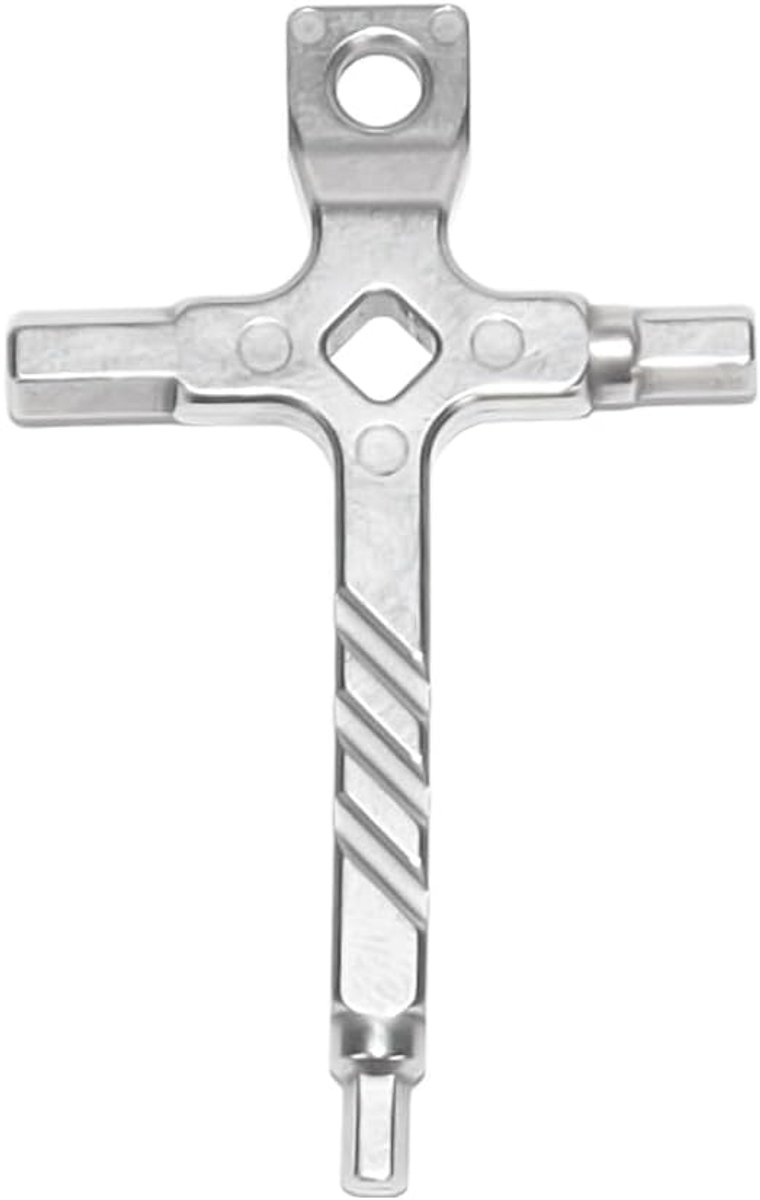 Multitool Sleutel - 4-in-1 Gereedschap - Camera Reparatie - Kruisgreep Ontwerp - 3 mm 4 mm - Zilver