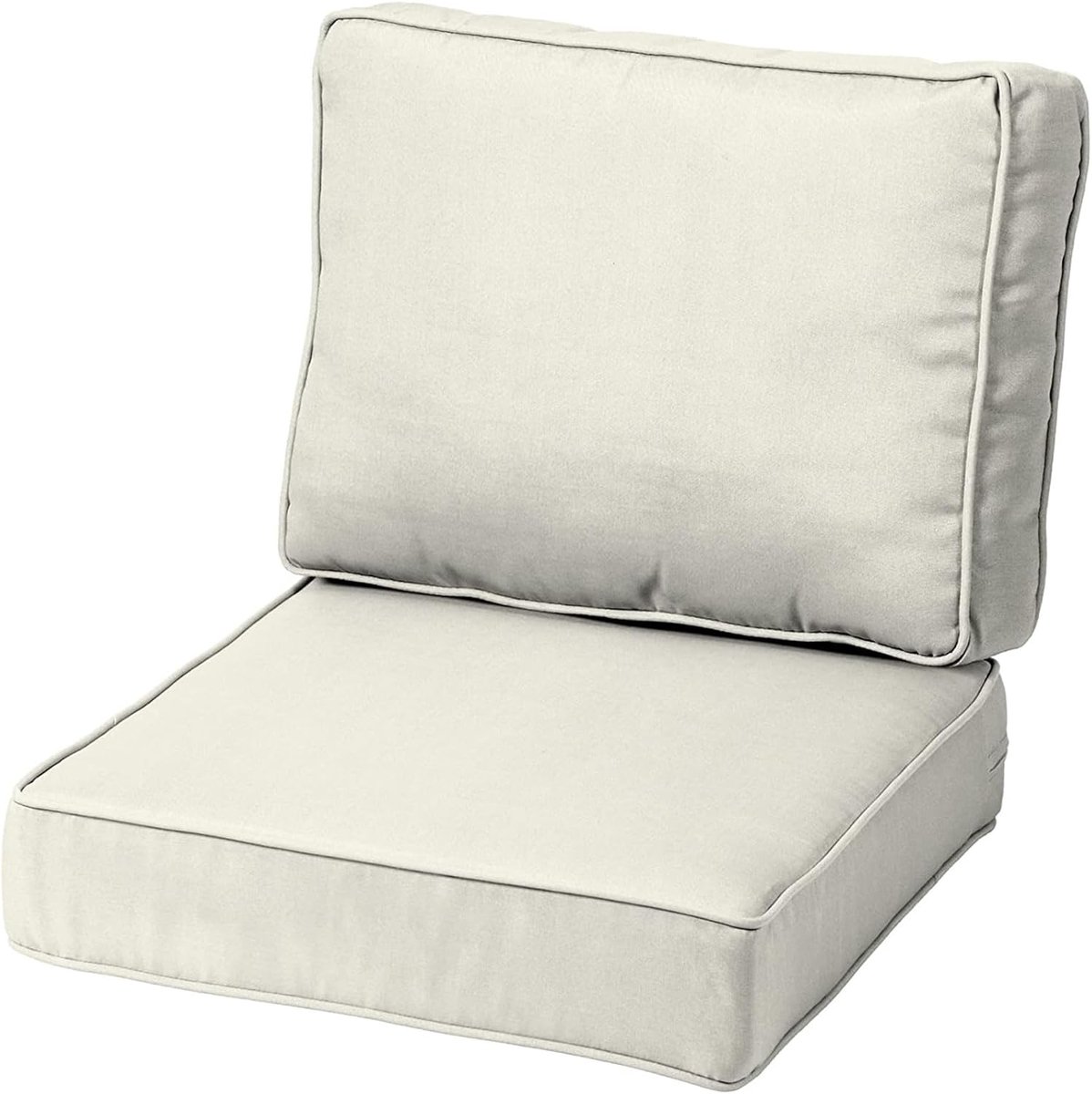 Tuinstoelkussen set - Buitenmeubilair kussens - Buiten ontspannen - Waterdichte stof - 50 x 50 cm - Wit