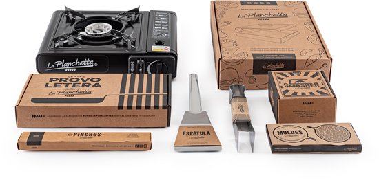 La Planchetta® Outdoor Kit - Complete Draagbare Kookset - Gasbrander + IJzeren Bakplaat + Accessoires - PFAS-vrij - Voor Kamperen & BBQ — afbeelding 4