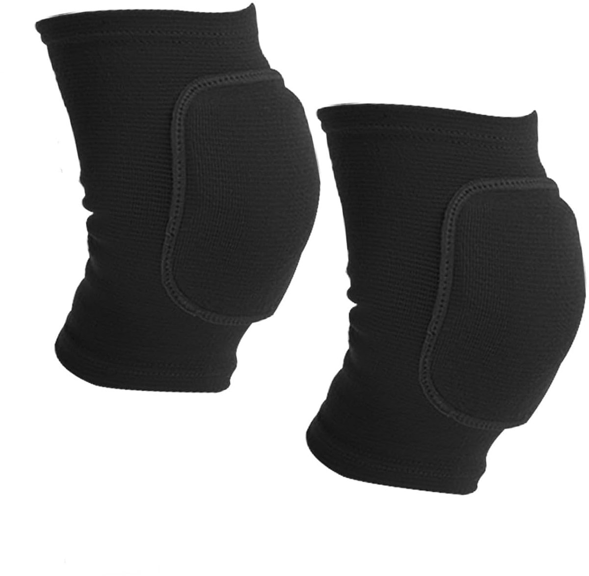 Kniebeschermers - Sport Kniekousen - Actieve Beweging - Schokabsorberende Vulling - Maat S - Zwart