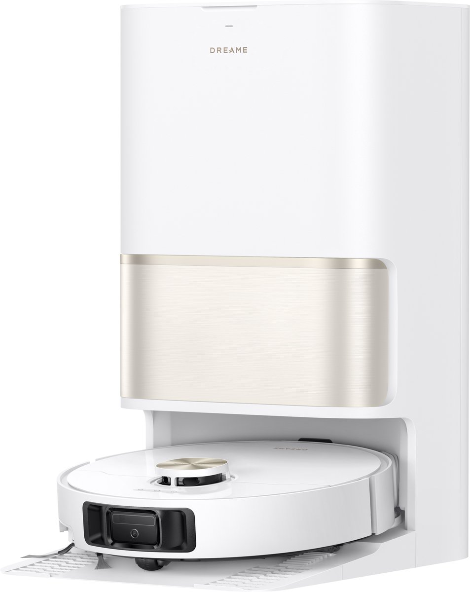 Dreame L50 Ultra AE Robotstofzuiger Parelwit - Dweilfunctie - Automatisch legen en bijvullen - Zelfreiniging op 100 °C - Huisdierenhaar - Matter Protocol - Spraak- en appbesturing - 28.000 Pa zuigkracht - Randen, hoeken, lage ruimtes, plinten