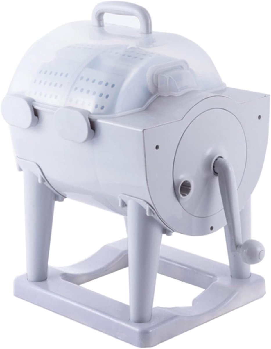 Handmatige Wasmachine Compacte Spinner Draagbaar Wassen Niet-elektrisch 4 kg Capaciteit Wit