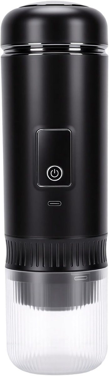 Draagbaar Koffiezetapparaat Reis Koffiezetter Onderweg Koffie Maken Draadloze Verwarmingspomp 26D x 8.4B x 8.2H cm Zwart