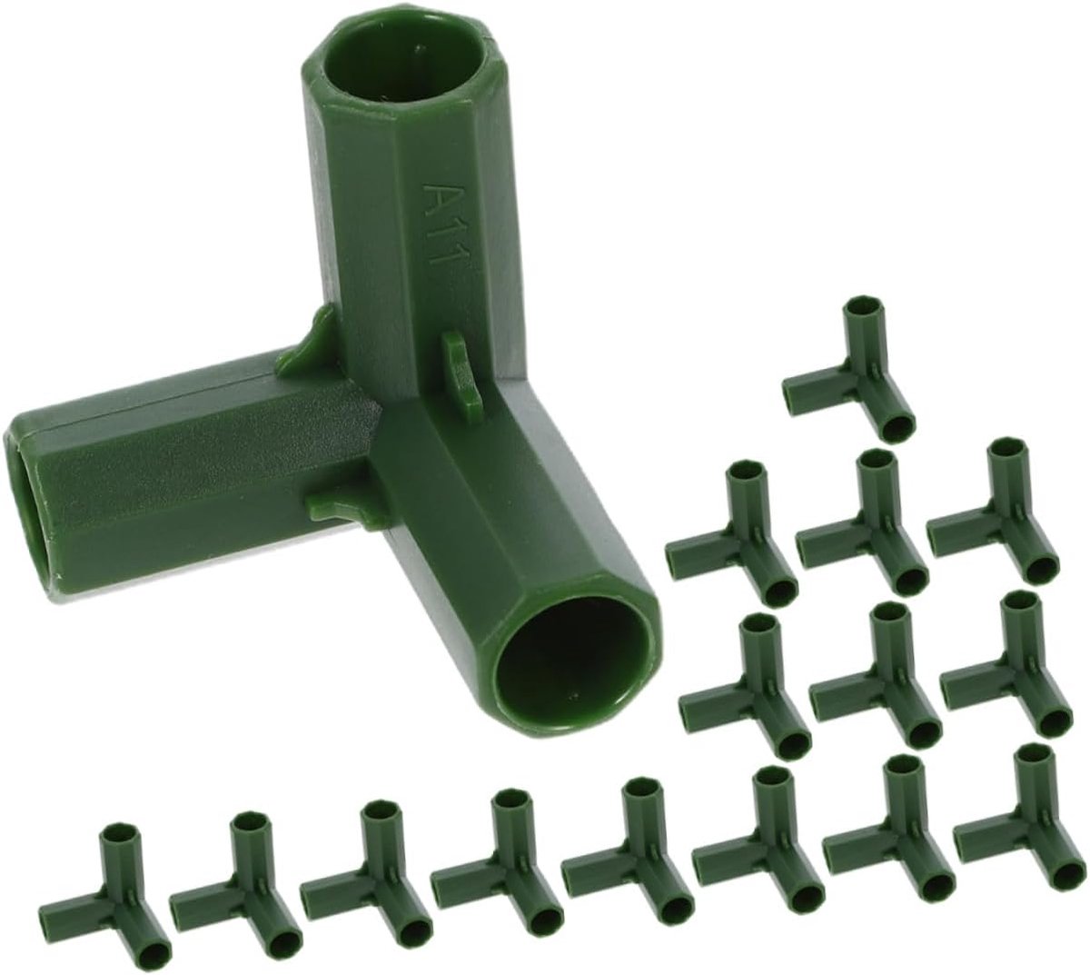 Tentconnectoren Elleboog - Kasconnectoren Frame - Kassen Bouwen - Stevig PP Materiaal - 16 Stuks - Groen