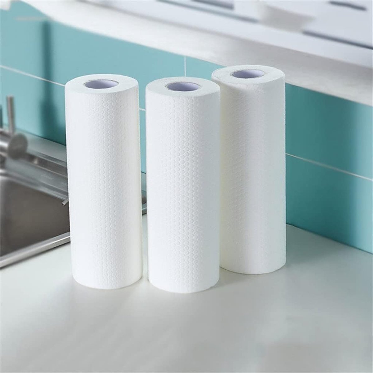 Keuken Poetslappen - Vaatdoeken Poetsdoeken - Keuken Schoonmaken - Sterke Wateropname - 3 stuks - Argento