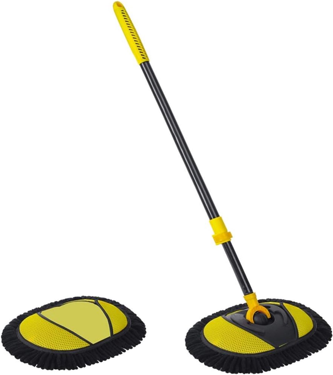 Auto Wasborstel - Microfiber Borstel - Auto Reinigen - Telescopische Handgreep - 30x20cm Borstel - Geel