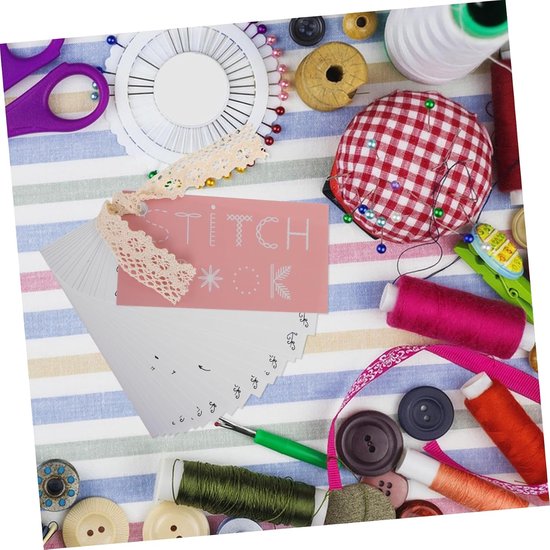 Creatief Naaiboek Set - Mini Borduurboek - Naaien Leren - Compact Kaartontwerp - 15 x 8 cm - Multi — afbeelding 2